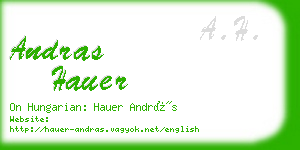 andras hauer business card